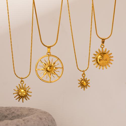 ステンレス鋼のジュエリーネックレス, 304ステンレススチール, メッキ, ファッションジュエリー & 異なるスタイルを選択 & 女性用, 金色, 売り手 パソコン