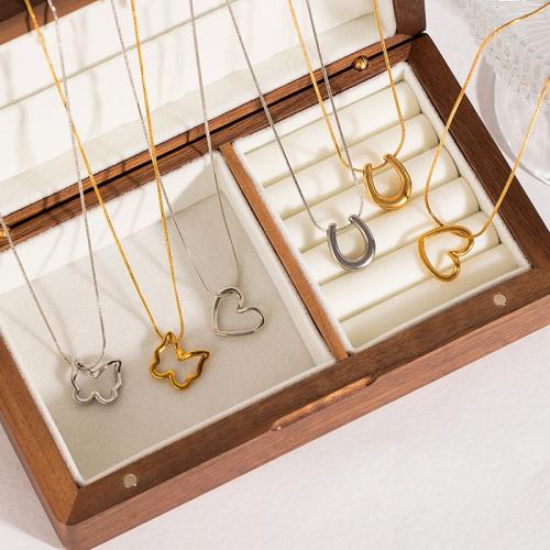 ステンレス鋼のジュエリーネックレス, 304ステンレススチール, メッキ, 異なるスタイルを選択 & 女性用 & くり抜き, 無色, 売り手 パソコン