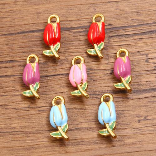 Emaille Edelstahl Anhänger, 304 Edelstahl, Rose, plattiert, DIY, keine, 10PCs/Tasche, verkauft von Tasche