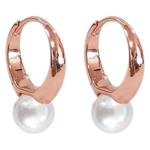 Латунные серьги падение, Латунь, с Пластиковая жемчужина, Другое покрытие, ювелирные изделия моды, Много цветов для выбора продается Пара