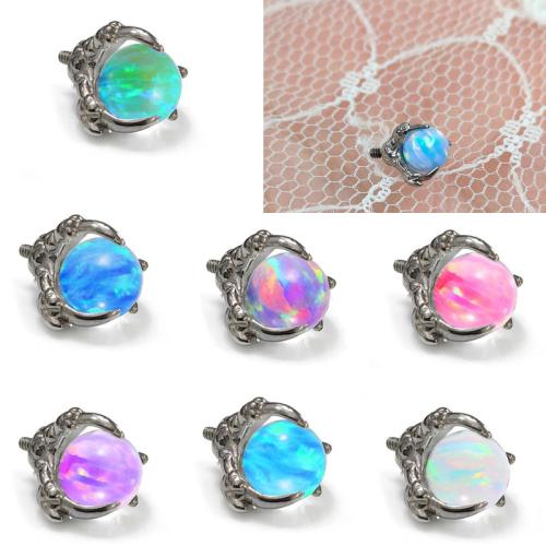 Acier inoxydable 304 avec Opale, Griffe, poli, DIY & unisexe, plus de couleurs à choisir, 3mm, Vendu par PC