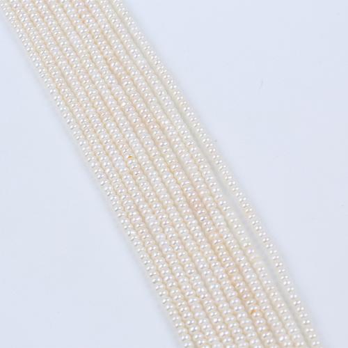 Naturel d'eau douce perles, perle d'eau douce cultivée, Plat rond, DIY, blanc, 4-5mm cm, Vendu par brin