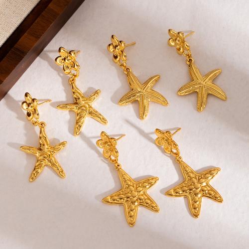 Boucle d'oreille goutte inox, Acier inoxydable 304, Placage, styles différents pour le choix & modèles différents pour le choix & pour femme, doré, Vendu par paire