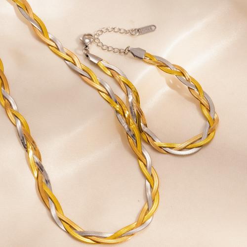 Parures de bijoux en acier inoxydable, Acier inoxydable 304, Placage, bijoux de mode & styles différents pour le choix & pour femme, plus de couleurs à choisir, Vendu par PC