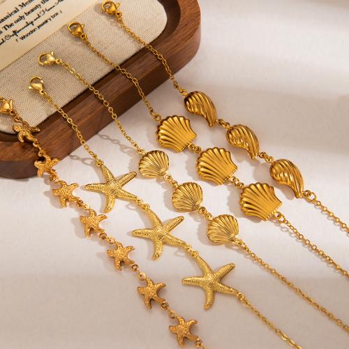 Bracelets en acier inoxydable, Acier inoxydable 304, Placage, bijoux de mode & styles différents pour le choix & pour femme, doré, Vendu par PC