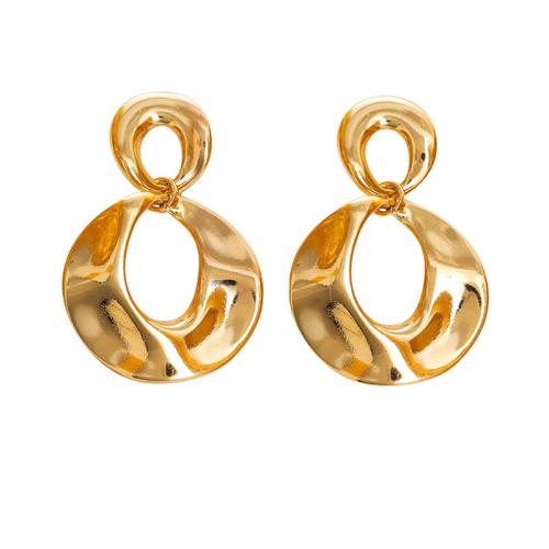 Boucle d'oreille goutte inox, Acier inoxydable 304, Placage, bijoux de mode & styles différents pour le choix & pour femme, doré, Vendu par paire