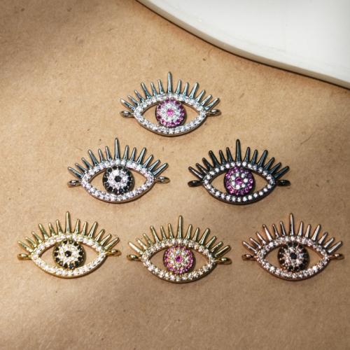 Цирконий Микро вымощает Латунный разъем, Латунь, Другое покрытие, DIY & инкрустированное микро кубического циркония, Много цветов для выбора, продается PC