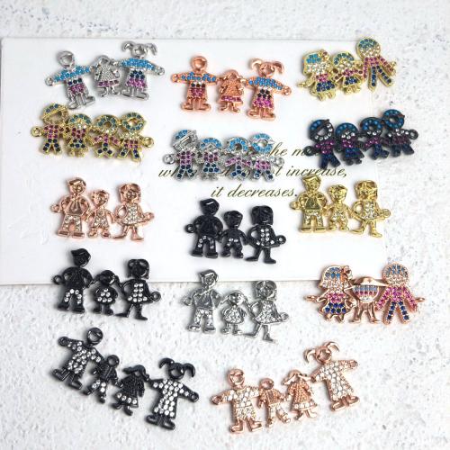 Цирконий Микро вымощает Латунный разъем, Латунь, Другое покрытие, DIY & инкрустированное микро кубического циркония, Много цветов для выбора, продается PC