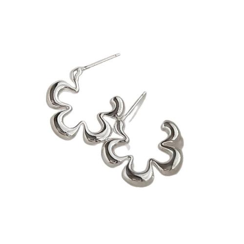 Латуни Стад Серьги, Латунь, Другое покрытие, ювелирные изделия моды, серебряный продается Пара