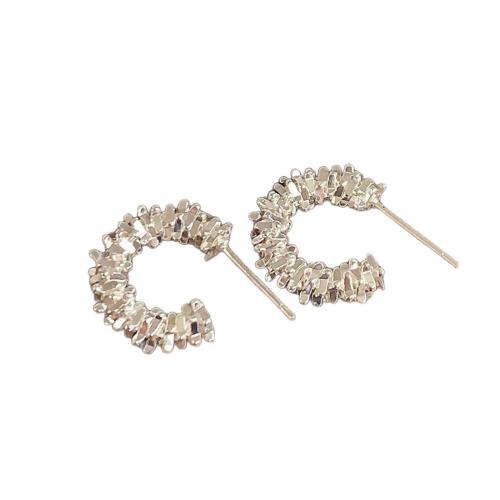 Латуни Стад Серьги, Латунь, Другое покрытие, ювелирные изделия моды, серебряный продается Пара