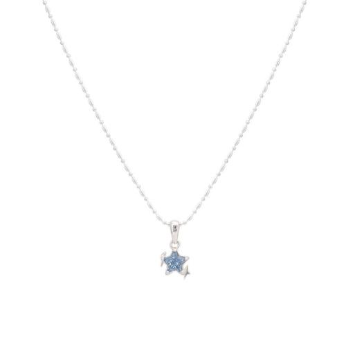 Корень Циркон Микро вымощает латунь ожерелье, Латунь, Звезда, Другое покрытие, ювелирные изделия моды & инкрустированное микро кубического циркония, серебряный длина:45 см, продается PC