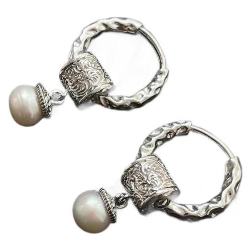 Латунные серьги падение, Латунь, с Shell Pearl, Другое покрытие, ювелирные изделия моды, Много цветов для выбора продается Пара