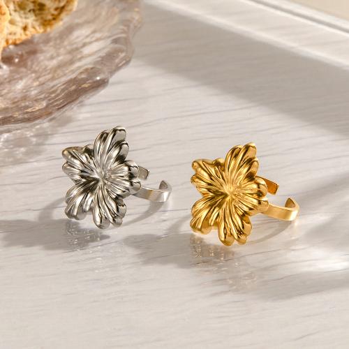 Bague en acier inoxydable, Acier inoxydable 304, margueritepâquerette, Placage, bijoux de mode & pour femme, plus de couleurs à choisir, Vendu par PC