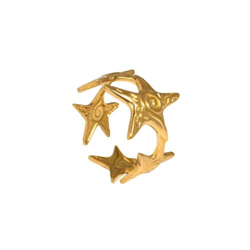 Bague en acier inoxydable, Acier inoxydable 304, étoile de mer, Placage, bijoux de mode & pour femme, plus de couleurs à choisir, Vendu par PC