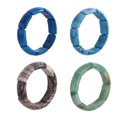Bracelets en pierres précieuses, Pierre naturelle, avec fil élastique, Placage, bijoux de mode & différents matériaux pour le choix & pour femme, Vendu par PC