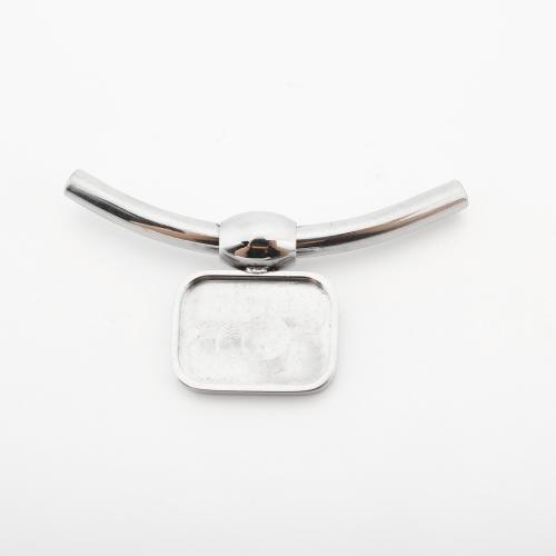 Monture de pendentif en acier inoxydable, Acier inoxydable 304, DIY, couleur originale, Vendu par PC