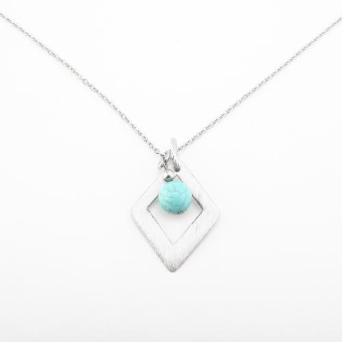 Turquoise Jewelry Sets, 304 Stainless Steel, with turquoise, fashion jewelry & Unisex & hollow, original color mm 