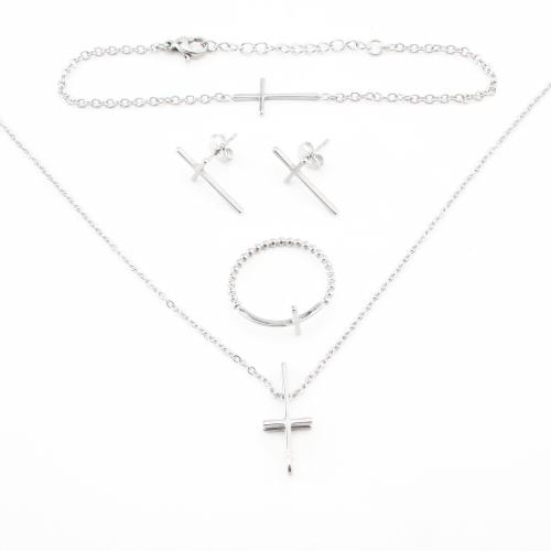 Fashion Stainless Steel Jewelry Sets, 304 Stainless Steel, fashion jewelry & for woman, original color [