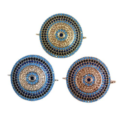 Цирконий Микро вымощает Латунный разъем, Латунь, Другое покрытие, DIY & инкрустированное микро кубического циркония, Много цветов для выбора, продается PC