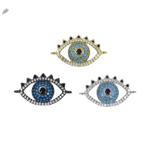 Цирконий Микро вымощает Латунный разъем, Латунь, Другое покрытие, DIY & инкрустированное микро кубического циркония, Много цветов для выбора, продается PC