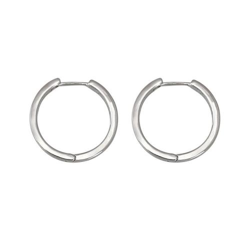 Pendiente del aro de latón, metal, chapado, Joyería, más colores para la opción, 20x19mm, Vendido por Par