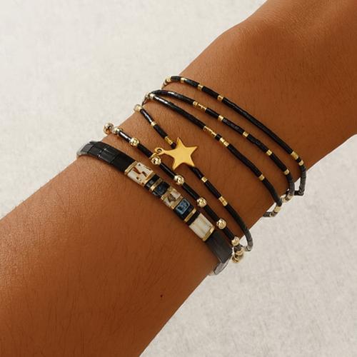 Glas Samen Armbänder, Zinklegierung, mit Glas, goldfarben plattiert, Modeschmuck, keine, verkauft von PC