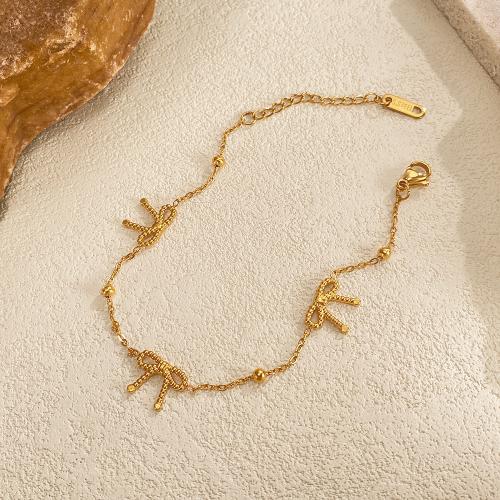 Bracelets en acier inoxydable, Acier inoxydable 304, bijoux de mode & styles différents pour le choix & pour femme, doré, Vendu par PC