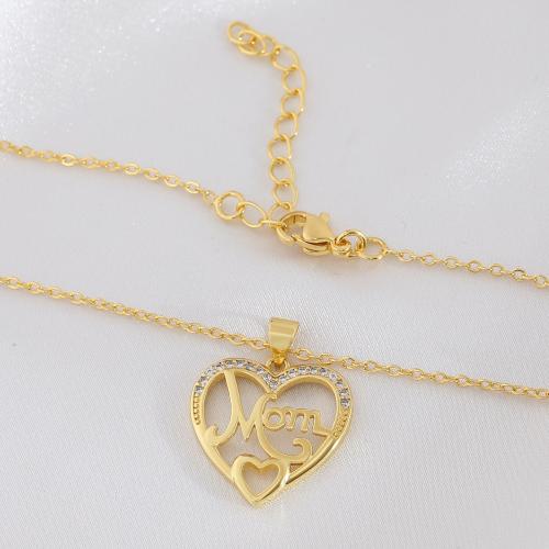 Корень Циркон Микро вымощает латунь ожерелье, Латунь, плакирован золотом, разные стили для выбора & инкрустированное микро кубического циркония & Женский & отверстие, продается PC