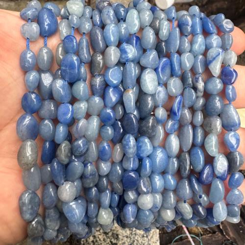 Perles Aventurine bleu , aventurine bleue, DIY, couleurs mélangées cm, Vendu par brin