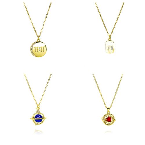 Cubic Zirconia Micro Pave Brass Pendant, plated, DIY & micro pave cubic zirconia & enamel 