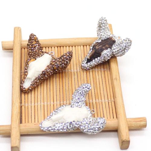 Resin Zinc Alloy Pendants, with Zinc Alloy, plated, DIY & with rhinestone 