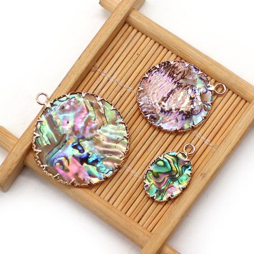 Colgante de concha de abulón, Nácar de Abulón, con aleación de zinc, chapado en color dorado, Bricolaje, más colores para la opción, Vendido por UD