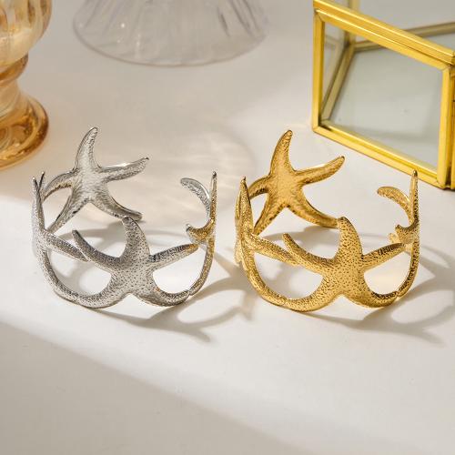 Bracelet en acier inoxydable, Acier inoxydable 304, étoile de mer, Placage, bijoux de mode & pour femme & creux, plus de couleurs à choisir, Vendu par PC