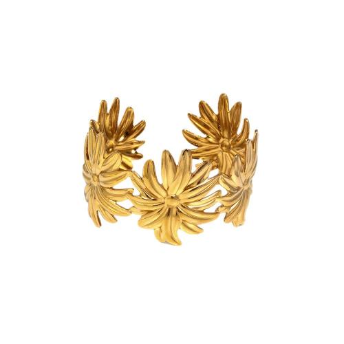 Bracelet en acier inoxydable, Acier inoxydable 304, Chrysamthemum, Placage, bijoux de mode & pour femme & creux, plus de couleurs à choisir, Vendu par PC