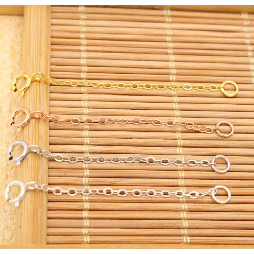Cadena de extensor de plata esterlina, Plata de ley 925, Cadena cruzada & Bricolaje & diverso tamaño para la opción, más colores para la opción, Vendido por UD
