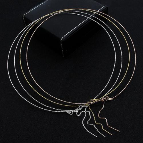 Collier en argent sterling chaîne, Argent sterling 925, avec 2inch chaînes de rallonge, DIY & réglable, plus de couleurs à choisir Environ 17.7 pouce, Vendu par PC