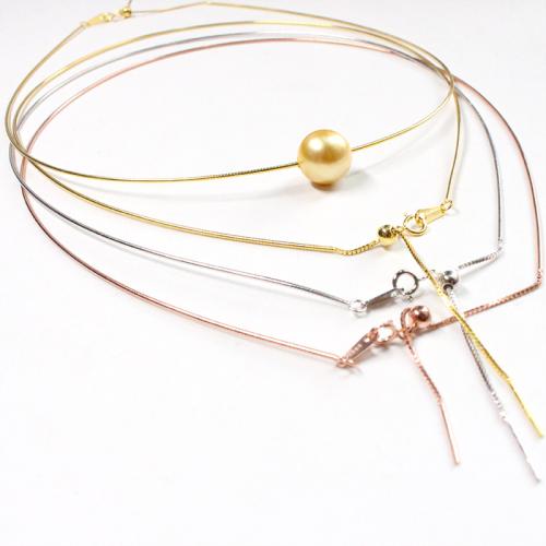 Collier en argent sterling chaîne, Argent sterling 925, avec 2inch chaînes de rallonge, DIY & réglable, plus de couleurs à choisir Environ 15.7 pouce, Vendu par PC