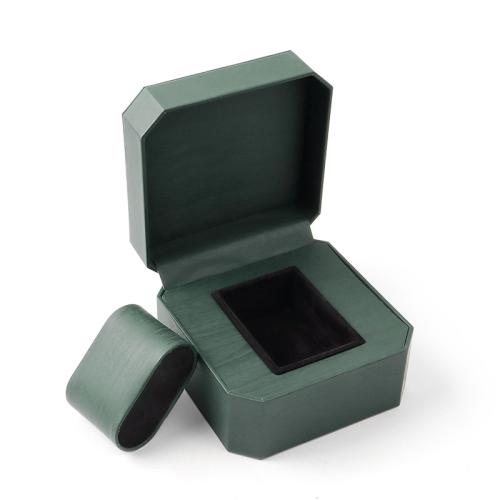 PU Leather Watch Box, with Sponge & Velveteen, dustproof [