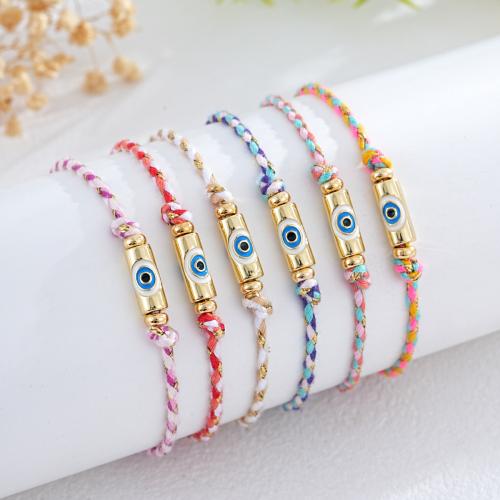 Evil Eye Bracelet Bijoux, alliage de zinc, Placage de couleur d'or, bijoux de mode, plus de couleurs à choisir, Vendu par PC
