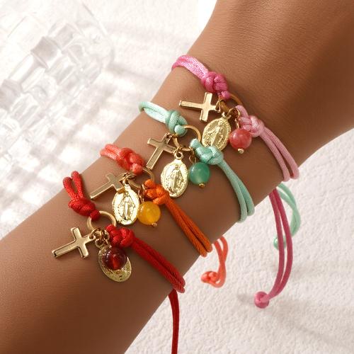 Glasperlen Armbänder Schmuck, Zinklegierung, mit Glas, goldfarben plattiert, Modeschmuck, keine, verkauft von PC[