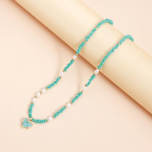 Crystal Necklace, Zinc Alloy, with Crystal & Plastic Pearl, gold color plated, fashion jewelry [