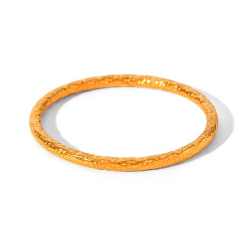 Stainless Steel Bangle, 304 Stainless Steel, plated  & for woman, golden 