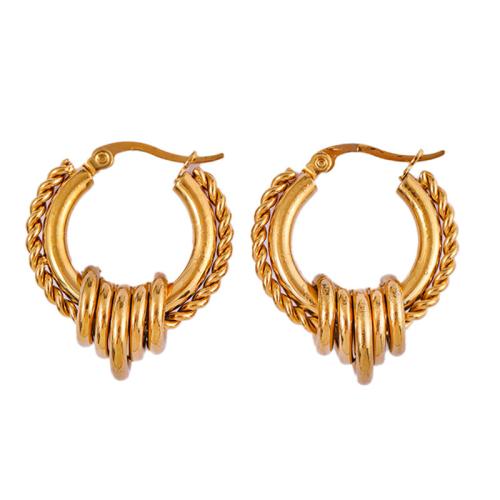 Boucle d'oreille en acier inoxydable Dangle, Acier inoxydable 304, Placage, bijoux de mode & Polis à la main & pour femme, plus de couleurs à choisir, Vendu par paire