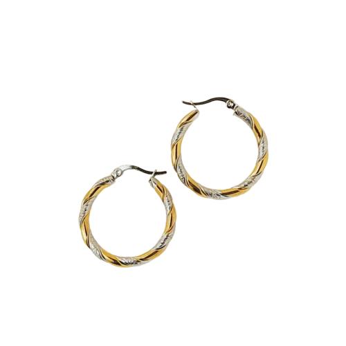 Boucle d'oreille en acier inoxydable Dangle, Acier inoxydable 304, Placage, bijoux de mode & pour femme, plus de couleurs à choisir, 25mm, Vendu par paire