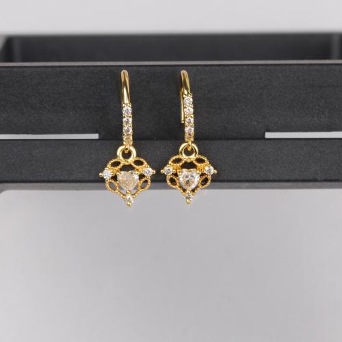 Bijoux de piercing d'oreille en acier inoxydable, laiton, Placage, bijoux de mode & pavé de micro zircon, plus de couleurs à choisir, 8-10mm, Vendu par PC