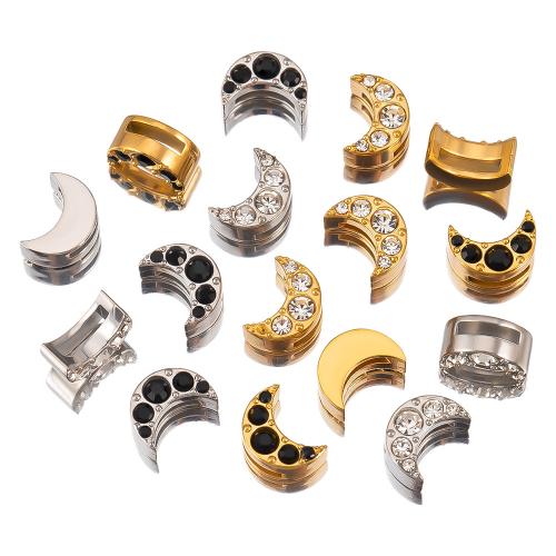 Pendentifs en acier inoxydable strass, Acier inoxydable 304, Placage, DIY & avec strass, plus de couleurs à choisir Vendu par sac