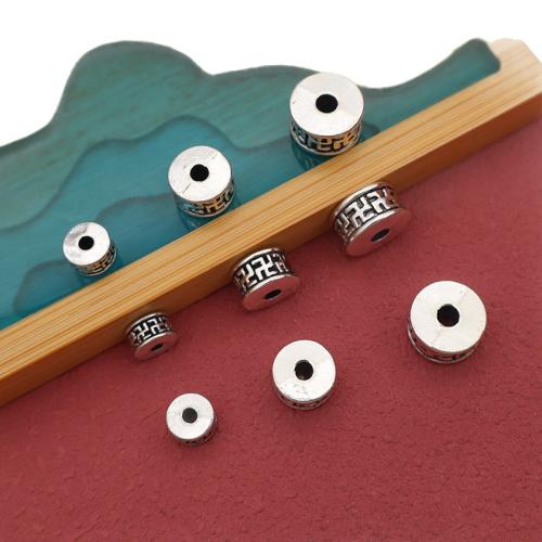 Perles intercalaires en alliage de zinc, Placage de couleur argentée, DIY Vendu par sac[