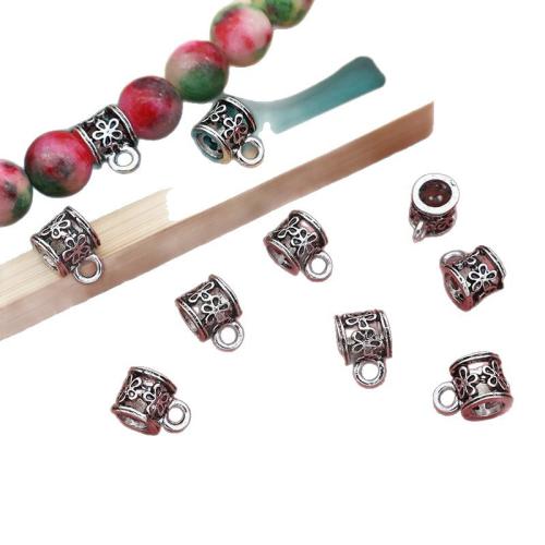 Perles de Bail en alliage de zinc , Placage de couleur argentée, DIY Vendu par sac