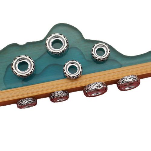 Perles intercalaires en alliage de zinc, Placage de couleur argentée, DIY Vendu par sac[