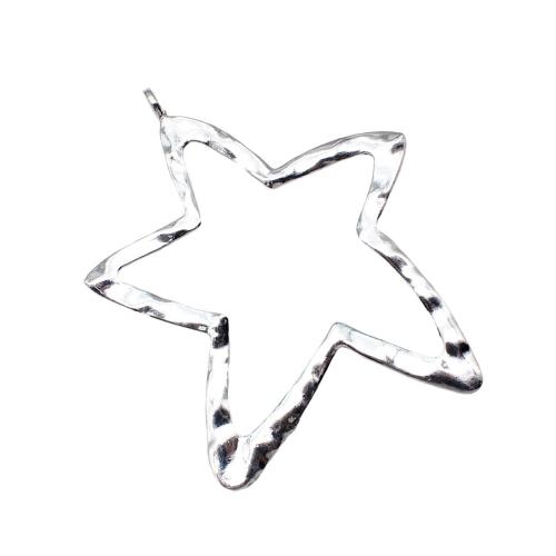 Pendentifs d'étoile en alliage zinc, alliage de zinc, accumuler placage, DIY & creux, Vendu par PC